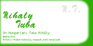 mihaly tuba business card